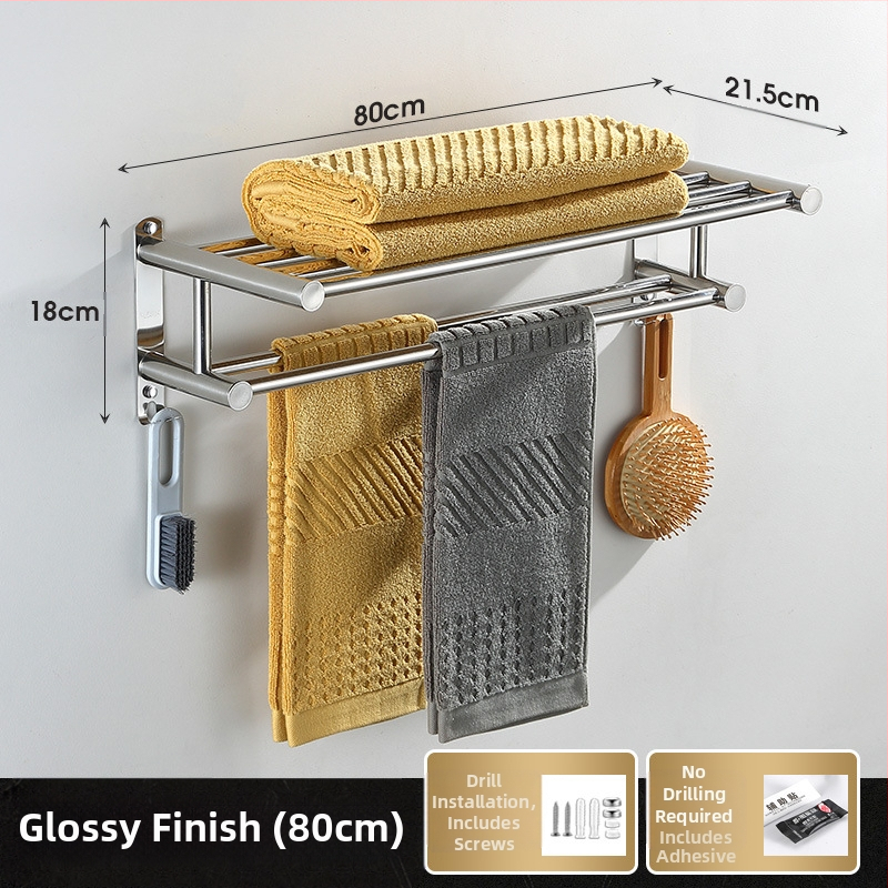 Sienas dvieļu turētājs, bez urbšanas, no nerūsējoša tērauda 304, mūsdienīgs stils, Guangkai