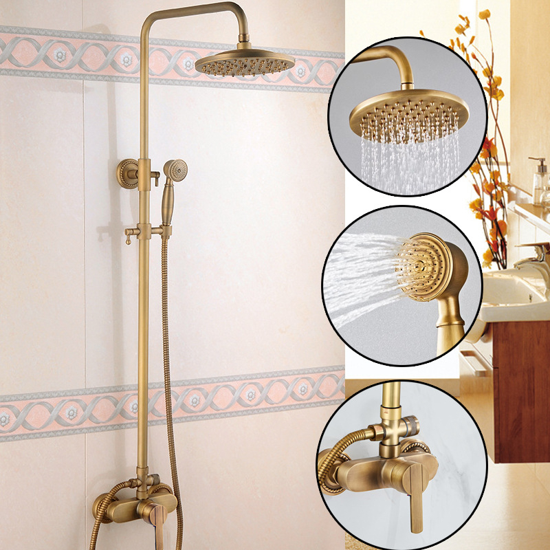 Yaopeng varinis dušo komplektas, sieninis montavimas, apvalios formos, vakuuminis dengimas, funkcijos: purškimas, masažas, lietus