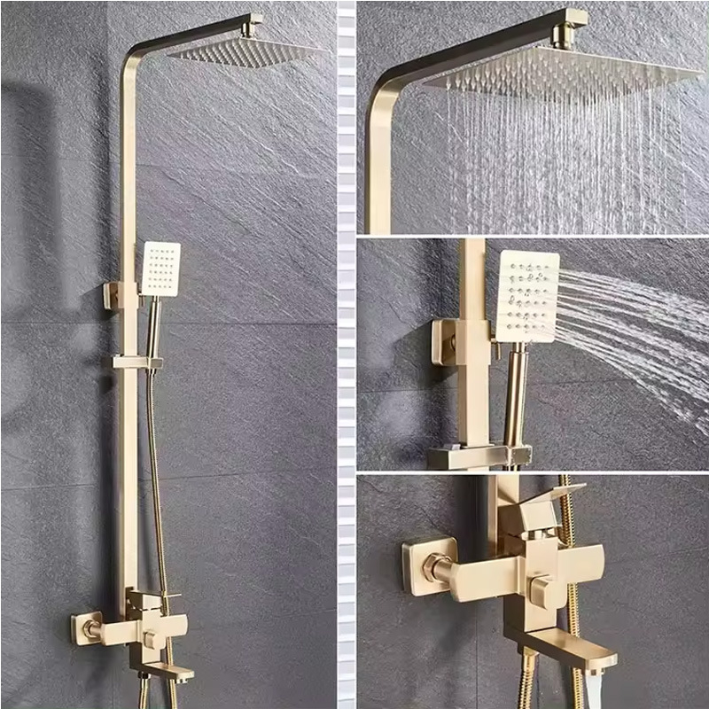 Yaopeng varinis dušo komplektas, sieninis montavimas, apvalios formos, vakuuminis dengimas, funkcijos: purškimas, masažas, lietus