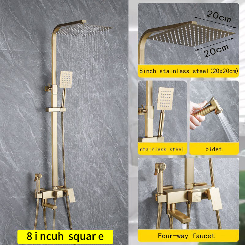Yaopeng varinis dušo komplektas, sieninis montavimas, apvalios formos, vakuuminis dengimas, funkcijos: purškimas, masažas, lietus