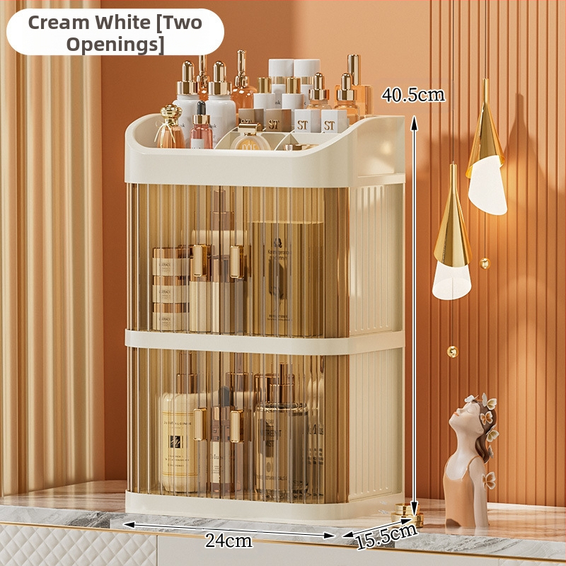 Átlátszó kozmetikai tároló doboz többszintű fiókos asztali tároló • polipropilén (PP) • egyszerű, modern dizájn