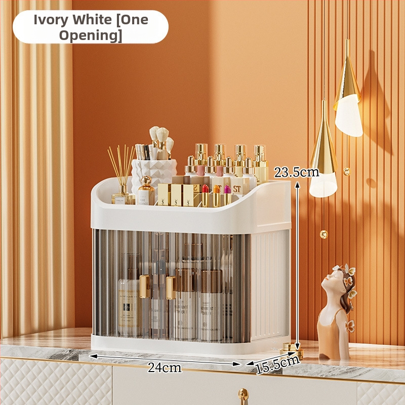 Átlátszó kozmetikai tároló doboz többszintű fiókos asztali tároló • polipropilén (PP) • egyszerű, modern dizájn