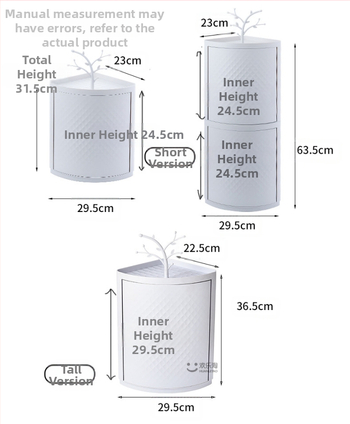 Ράφι γωνίας μπάνιου που περιστρέφεται, τοποθετείται στον τοίχο, χωρίς διάτρηση, τριγωνικός σχεδιασμός, κατασκευή από πλαστικό, Nordic στυλ, CE πιστοποίηση