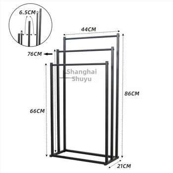Ράγα πετσέτας με βάση, μεταλλική, χωρίς διάτρηση, φορητή μονάδα αποθήκευσης μπάνιου με κρεμάστρα