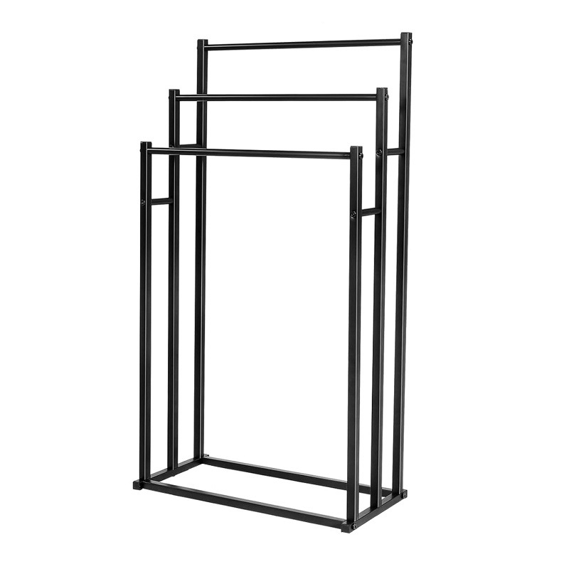 Ράγα πετσέτας με βάση, μεταλλική, χωρίς διάτρηση, φορητή μονάδα αποθήκευσης μπάνιου με κρεμάστρα