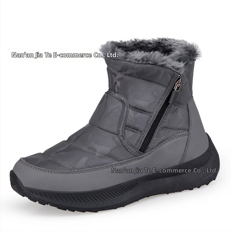 Sieviešu sniega zābaki ar augstu augšu, iekšējā mākslīgā kažokāde, sānu rāvējslēdzējs, auduma augšdaļa, TPR zole