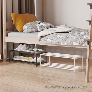 A6L Ράφι παπουτσιών κάτω από το κρεβάτι - εξοικονόμηση χώρου, 2-3 επίπεδα αποθήκευσης, πλαστικό + μεταλλικός σωλήνας, μοντέρνο στυλ, μοντέλο CX