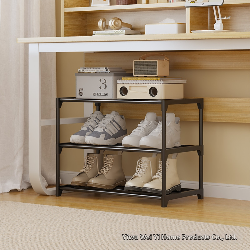 A6L Обувен шкаф под легло - спестяващо пространство, 2-3 нива за съхранение, пластмаса + стоманена тръба, модерен стил, модел CX