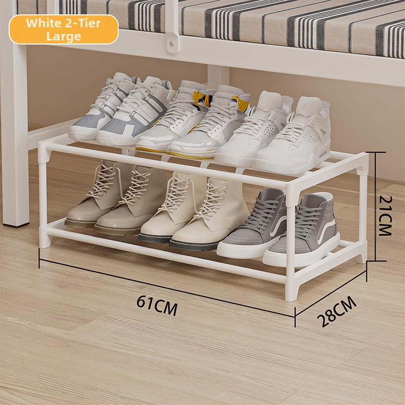 A6L Ράφι παπουτσιών κάτω από το κρεβάτι - εξοικονόμηση χώρου, 2-3 επίπεδα αποθήκευσης, πλαστικό + μεταλλικός σωλήνας, μοντέρνο στυλ, μοντέλο CX