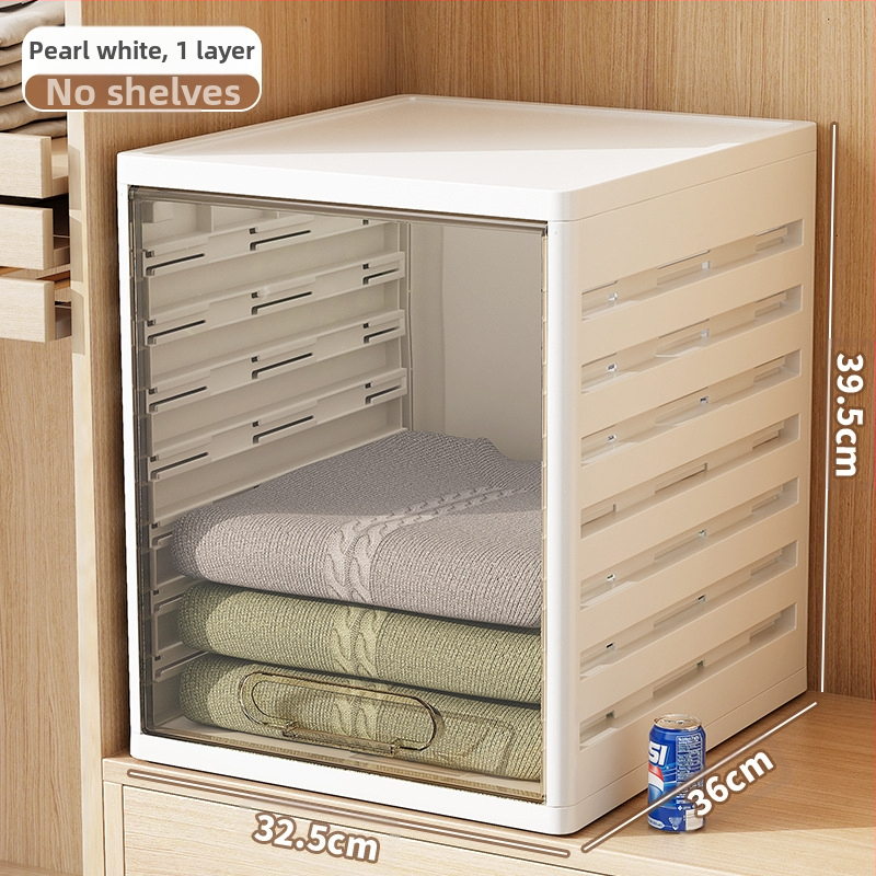 Drēbju skapja uzglabāšanas kārba ar atvilktnēm, 18L, PP plastmasa, JM9101