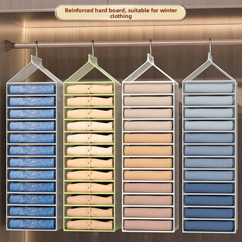 Κρεμαστό ράφι αποθήκευσης για ντουλάπα, βαμβακερό ύφασμα, ιαπωνικού στυλ, μοντέλο 985