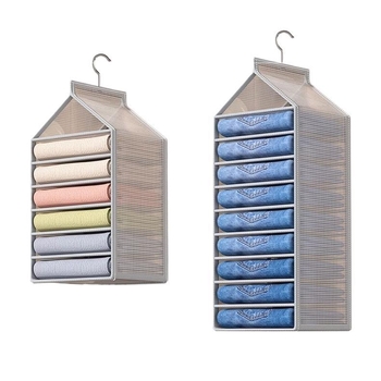 Κρεμαστό ράφι αποθήκευσης για ντουλάπα, βαμβακερό ύφασμα, ιαπωνικού στυλ, μοντέλο 985