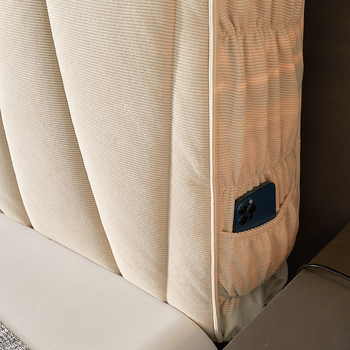 Κάλυμμα κεφαλαριού κρεβατιού με επένδυση φλίς γάλακτος, παχιά μαλακή επικάλυψη, ευρωπαϊκού στυλ πίσω, προστασία από σκόνη