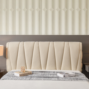 Κάλυμμα κεφαλαριού κρεβατιού με επένδυση φλίς γάλακτος, παχιά μαλακή επικάλυψη, ευρωπαϊκού στυλ πίσω, προστασία από σκόνη