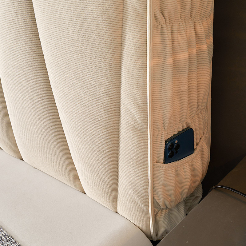 Κάλυμμα κεφαλαριού κρεβατιού με επένδυση φλίς γάλακτος, παχιά μαλακή επικάλυψη, ευρωπαϊκού στυλ πίσω, προστασία από σκόνη