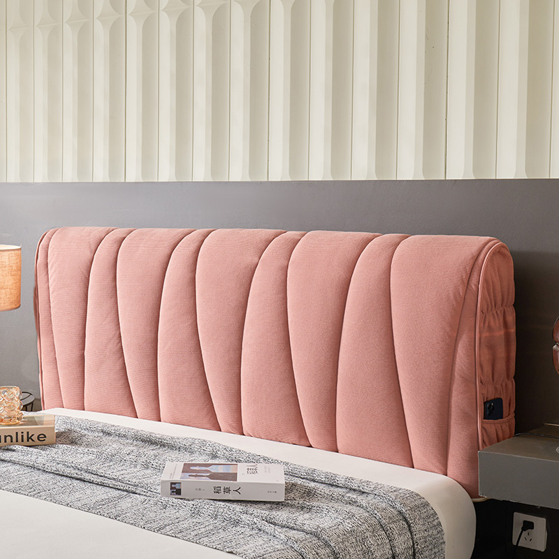 Κάλυμμα κεφαλαριού κρεβατιού με επένδυση φλίς γάλακτος, παχιά μαλακή επικάλυψη, ευρωπαϊκού στυλ πίσω, προστασία από σκόνη