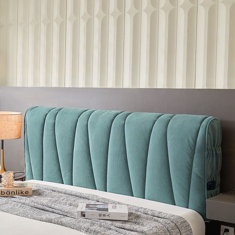 Κάλυμμα κεφαλαριού κρεβατιού με επένδυση φλίς γάλακτος, παχιά μαλακή επικάλυψη, ευρωπαϊκού στυλ πίσω, προστασία από σκόνη