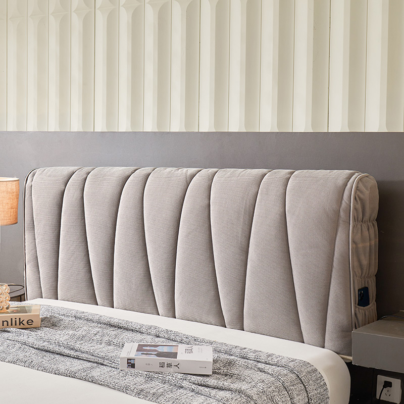 Κάλυμμα κεφαλαριού κρεβατιού με επένδυση φλίς γάλακτος, παχιά μαλακή επικάλυψη, ευρωπαϊκού στυλ πίσω, προστασία από σκόνη