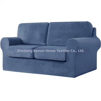 Покривка за триседелен диван, едноцветна, полиестер, без цип, цялостно покритие