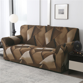 Дивански калъф – полиестерно влакно, универсален за различни дивани, пълно покритие, неплъзгащ се, райе/геометричен модел