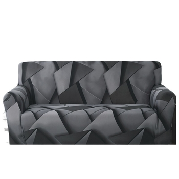 Дивански калъф – полиестерно влакно, универсален за различни дивани, пълно покритие, неплъзгащ се, райе/геометричен модел