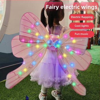 Šviesūs elektroniniai sparnai su muzika vaikams 4-6 metų, unisex