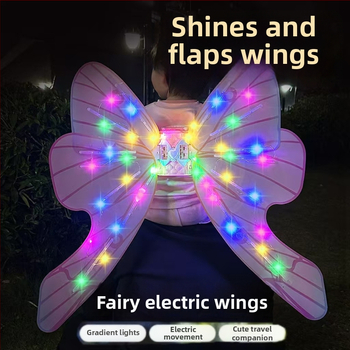 Šviesūs elektroniniai sparnai su muzika vaikams 4-6 metų, unisex