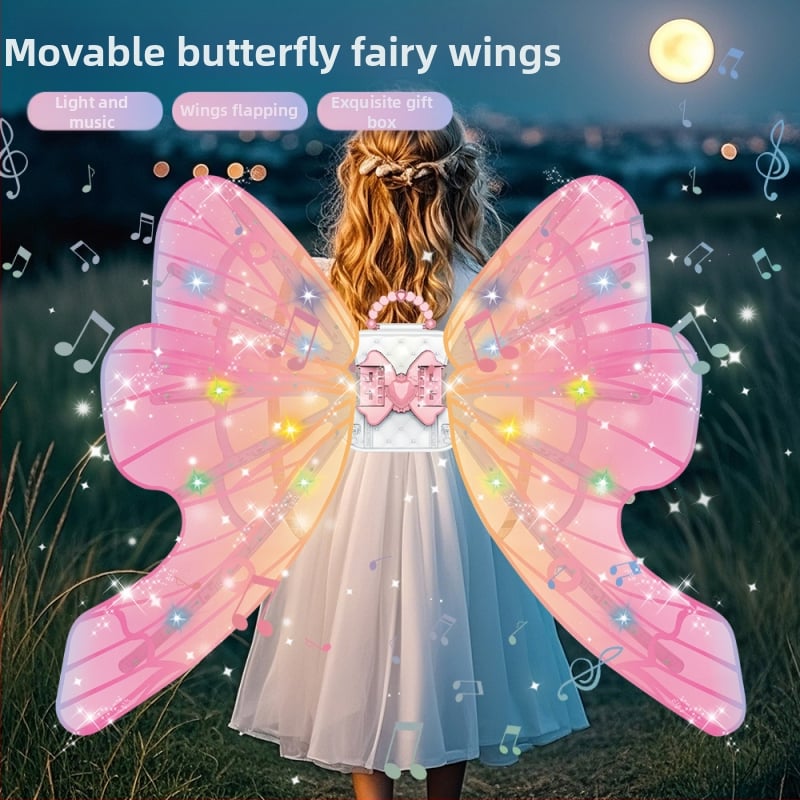 Šviesūs elektroniniai sparnai su muzika vaikams 4-6 metų, unisex