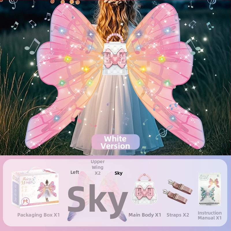 Šviesūs elektroniniai sparnai su muzika vaikams 4-6 metų, unisex