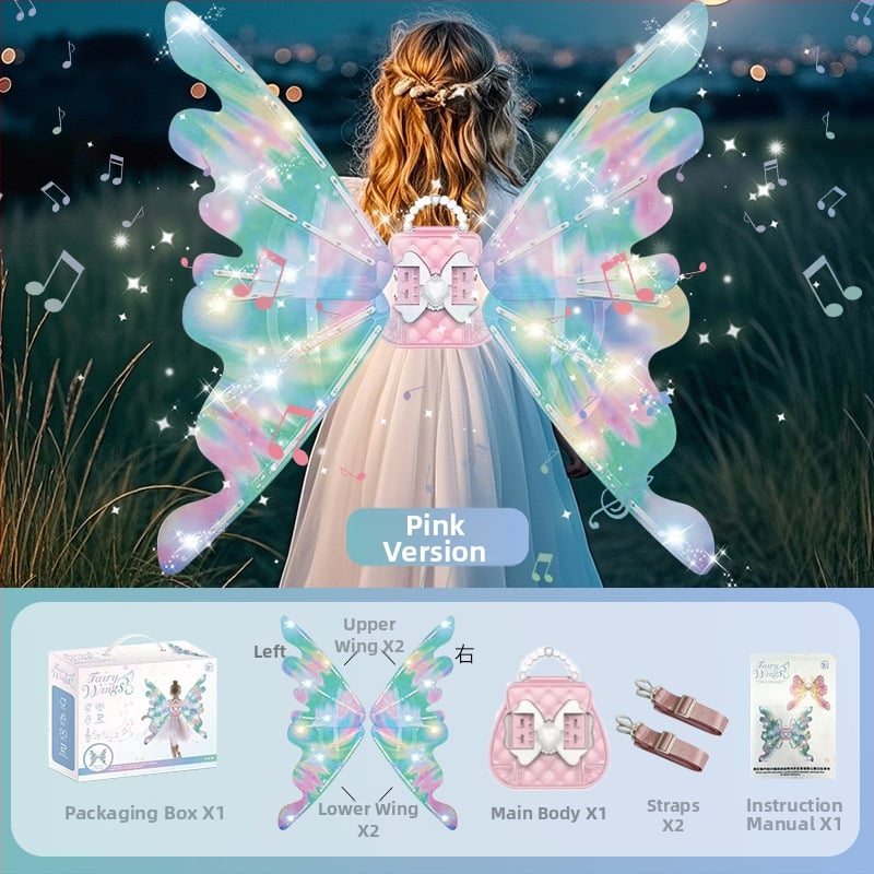 Šviesūs elektroniniai sparnai su muzika vaikams 4-6 metų, unisex