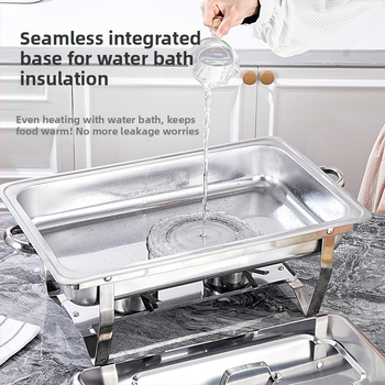 Sulankstoma nerūdijančio plieno bufetinė viryklė viešbučiams (Medžiaga: nerūdijantis plienas; Taikymo objektai: viešbučiai/restoranai/kavinės; Stilius: šiuolaikinis paprastas; Pritaikymas: galima; Rankų darbo: Ne)