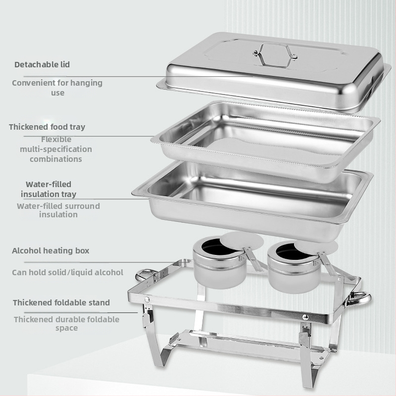 Сгъваема неръждаема стоманена буфетна печка за хотели (Материал: неръждаема стомана; Приложение: хотели/ресторанти/столова; Стил: модерен минимализъм; Персонализация: налична; Ръчно изработено: Не)