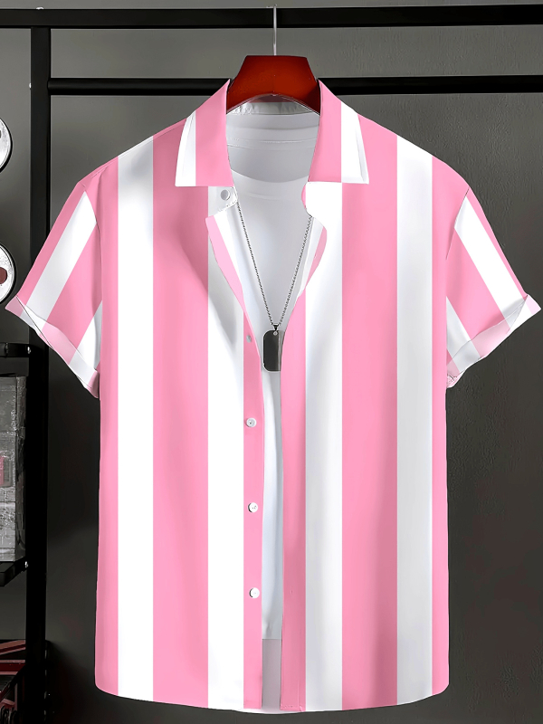 Polo krekls ar īsām piedurknēm, svītrainais raksts, šaurs siluets, elpojošs poliestera maisījums, izdruka/krāsošana, vasara, sporta ikdiena