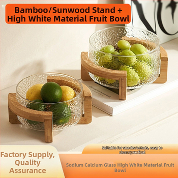 Плодова кошница с стъклена конструкция, марка Sparkling, опростен стил (стартиран през 2024 г., премиум качество)