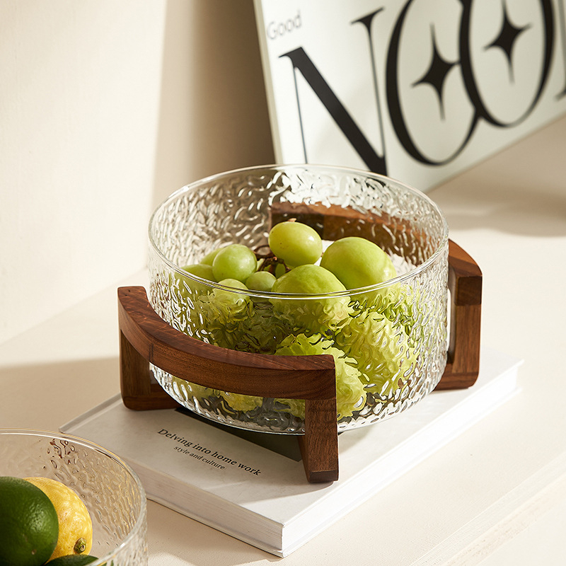 Плодова кошница с стъклена конструкция, марка Sparkling, опростен стил (стартиран през 2024 г., премиум качество)