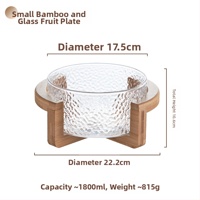 Плодова кошница с стъклена конструкция, марка Sparkling, опростен стил (стартиран през 2024 г., премиум качество)