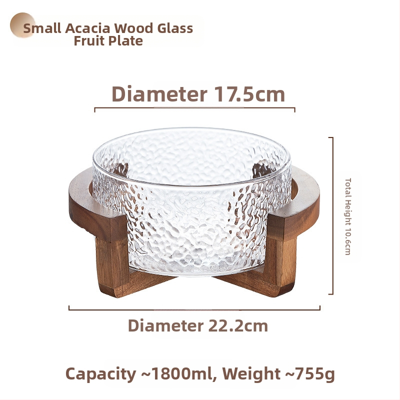 Плодова кошница с стъклена конструкция, марка Sparkling, опростен стил (стартиран през 2024 г., премиум качество)