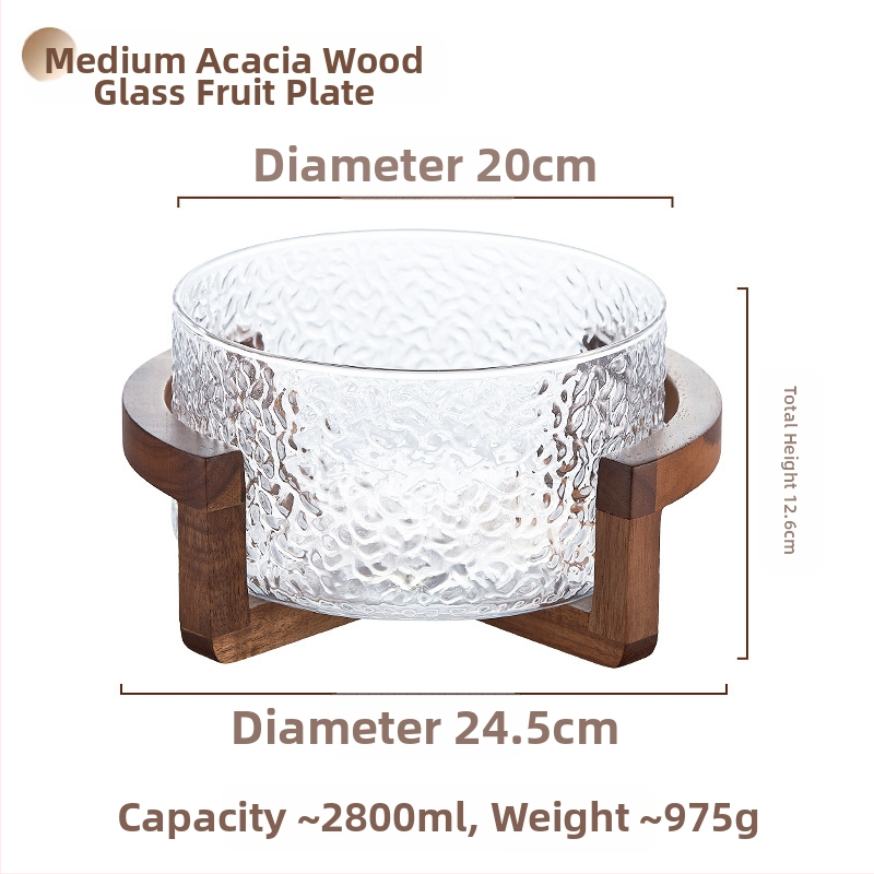 Плодова кошница с стъклена конструкция, марка Sparkling, опростен стил (стартиран през 2024 г., премиум качество)