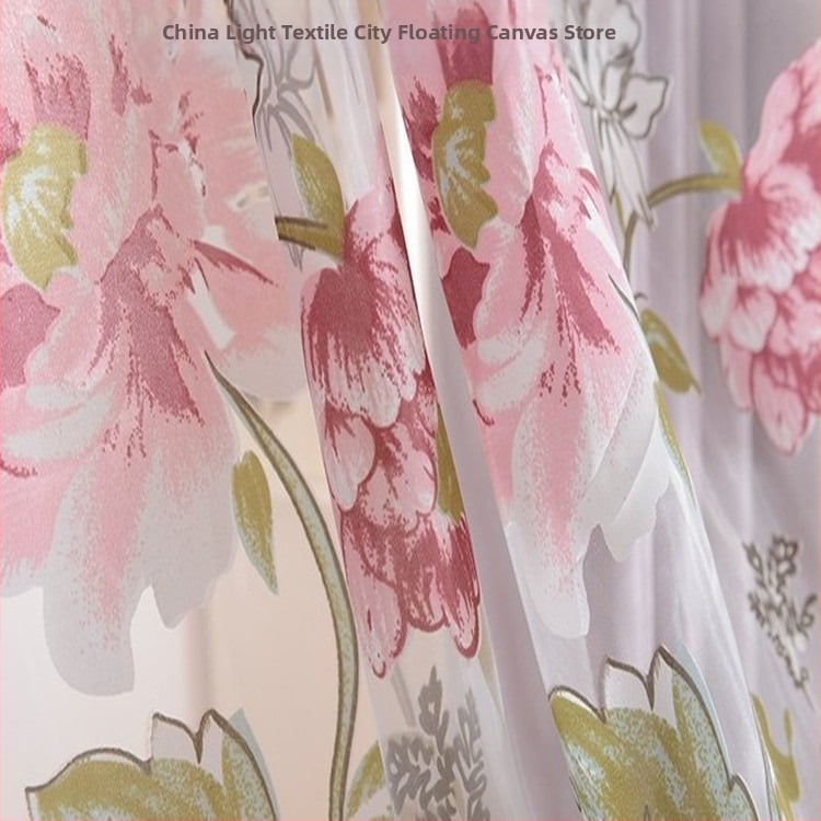 Kokvilnas marli aizkari, audums: 90% kokvilna, svars 115 g/m², gaismas caurlaidība, piemēroti dzīvojamai istabai, guļamistabai, balkonam, pastorālais stil