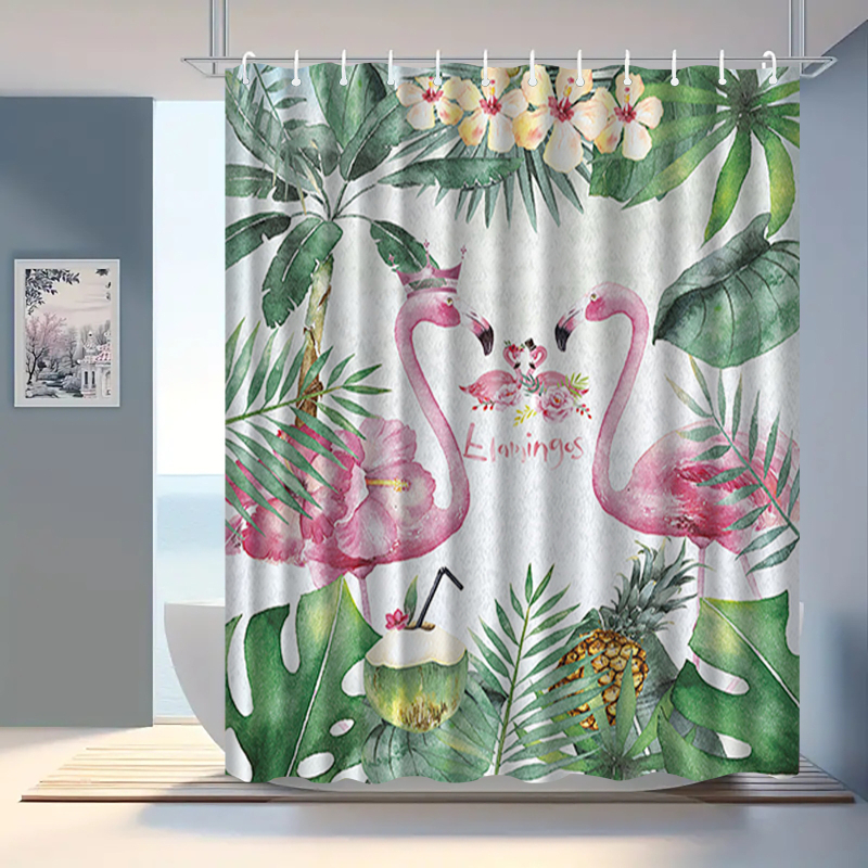 Κουρτίνα ντους από πολυεστέρα, 3D ψηφιακή εκτύπωση με ανθώδες σχέδιο, μοντέρνος μινιμαλισμός, δυνατότητα εκτύπωσης λογότυπου