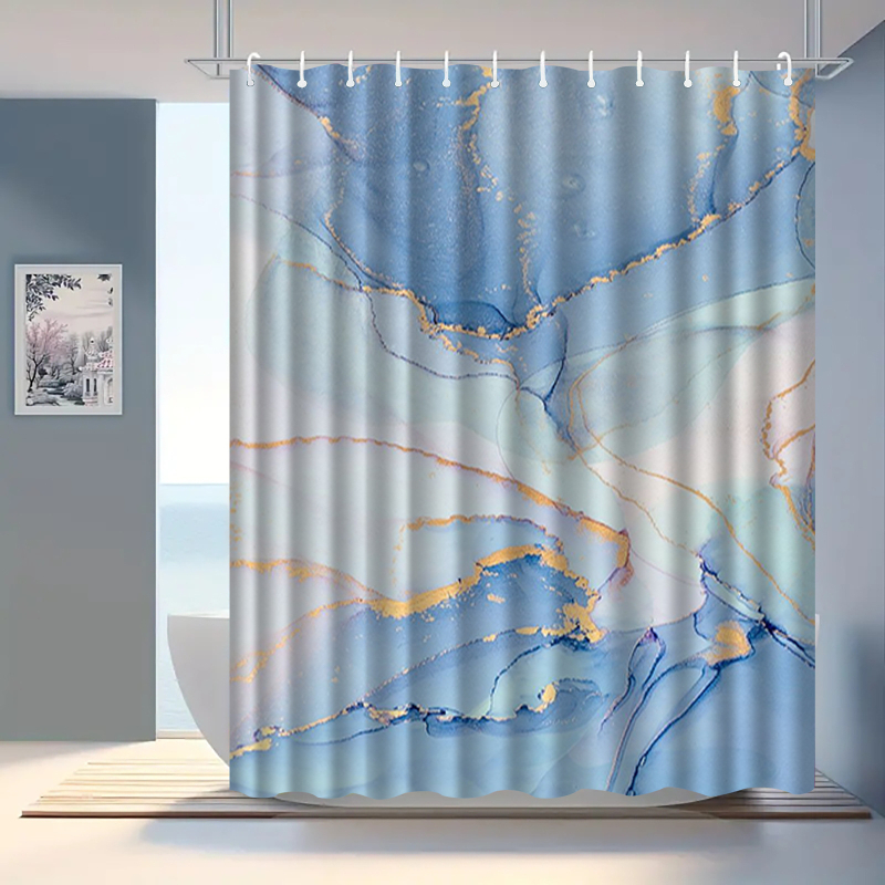 Κουρτίνα ντους από πολυεστέρα, 3D ψηφιακή εκτύπωση με ανθώδες σχέδιο, μοντέρνος μινιμαλισμός, δυνατότητα εκτύπωσης λογότυπου