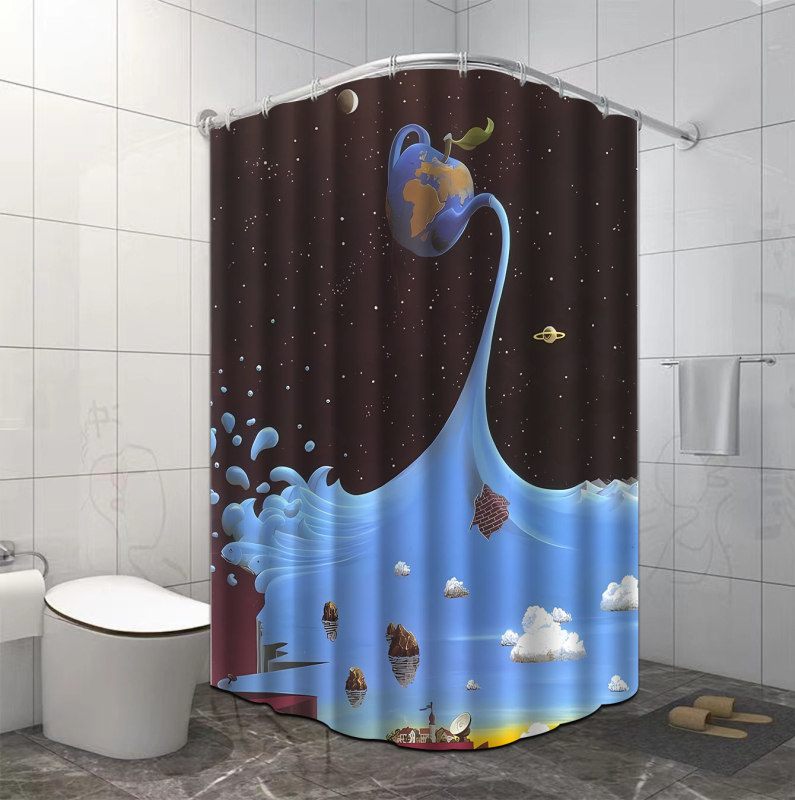 Κουρτίνα ντους, πολυεστέρας, μοντέρνος και μινιμαλιστικός σχεδιασμός, ποικιλία σχεδίων, δυνατότητα εκτύπωσης λογότυπου