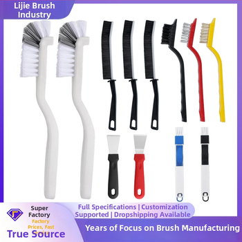 Lijie Σετ βουρτσών καθαρισμού - Μακριά λαβή για κουζίνα: βούρτσες για κούπες, σχισμές και εστία (Πλαστικό, λανσαρισμένο το Χειμώνα 2017)