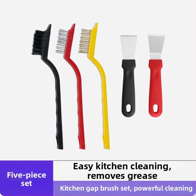 Lijie Σετ βουρτσών καθαρισμού - Μακριά λαβή για κουζίνα: βούρτσες για κούπες, σχισμές και εστία (Πλαστικό, λανσαρισμένο το Χειμώνα 2017)