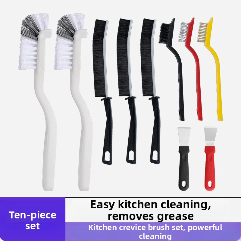 Lijie Σετ βουρτσών καθαρισμού - Μακριά λαβή για κουζίνα: βούρτσες για κούπες, σχισμές και εστία (Πλαστικό, λανσαρισμένο το Χειμώνα 2017)