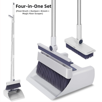 Σετ σκούπας και φτυαριού, πλαστικό, Zhejiang προέλευσης, συσκευασία 12 τεμάχια, κυκλοφόρησε το 2024.4