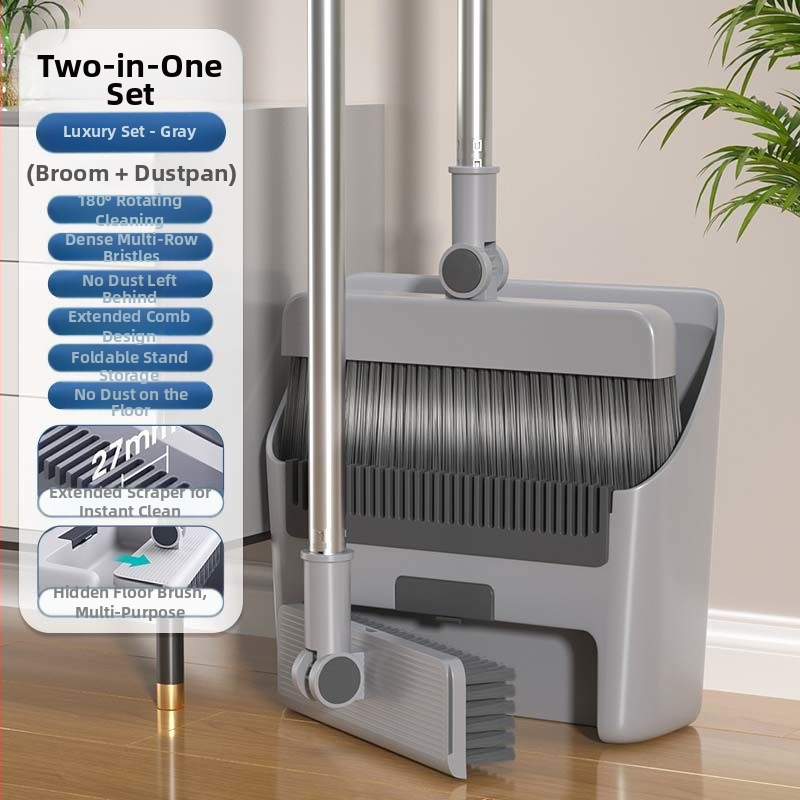 Σετ σκούπας και φτυαριού, πλαστικό, Zhejiang προέλευσης, συσκευασία 12 τεμάχια, κυκλοφόρησε το 2024.4