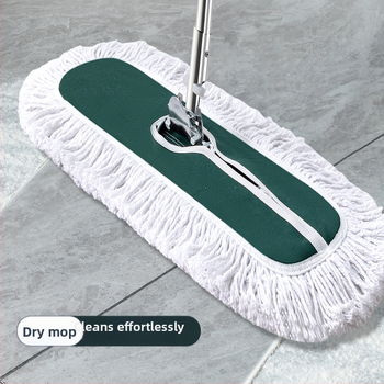 Push-type dust mop με κεφαλή από βαμβάκι, ράβδο από ανοξείδωτο ατσάλι, μήκος 145 cm, βάρος 500–800 g