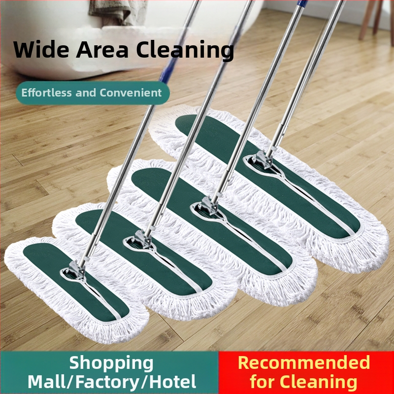 Por toló felmosó, pamut fej, rozsdamentes acél nyél, 145 cm hosszú nyél, 500–800 g tömeg