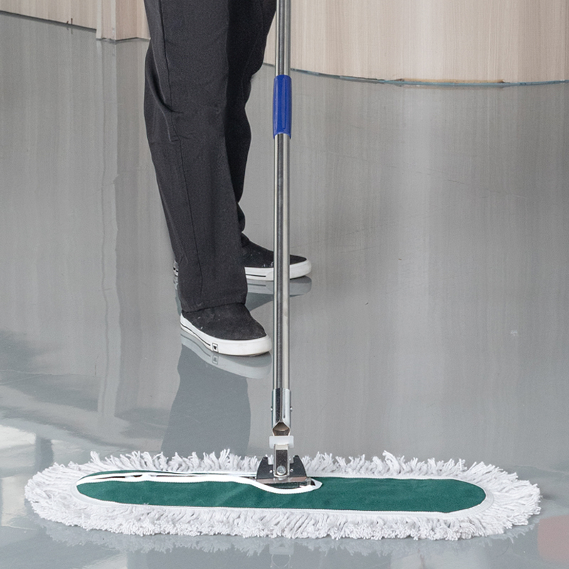 Por toló felmosó, pamut fej, rozsdamentes acél nyél, 145 cm hosszú nyél, 500–800 g tömeg